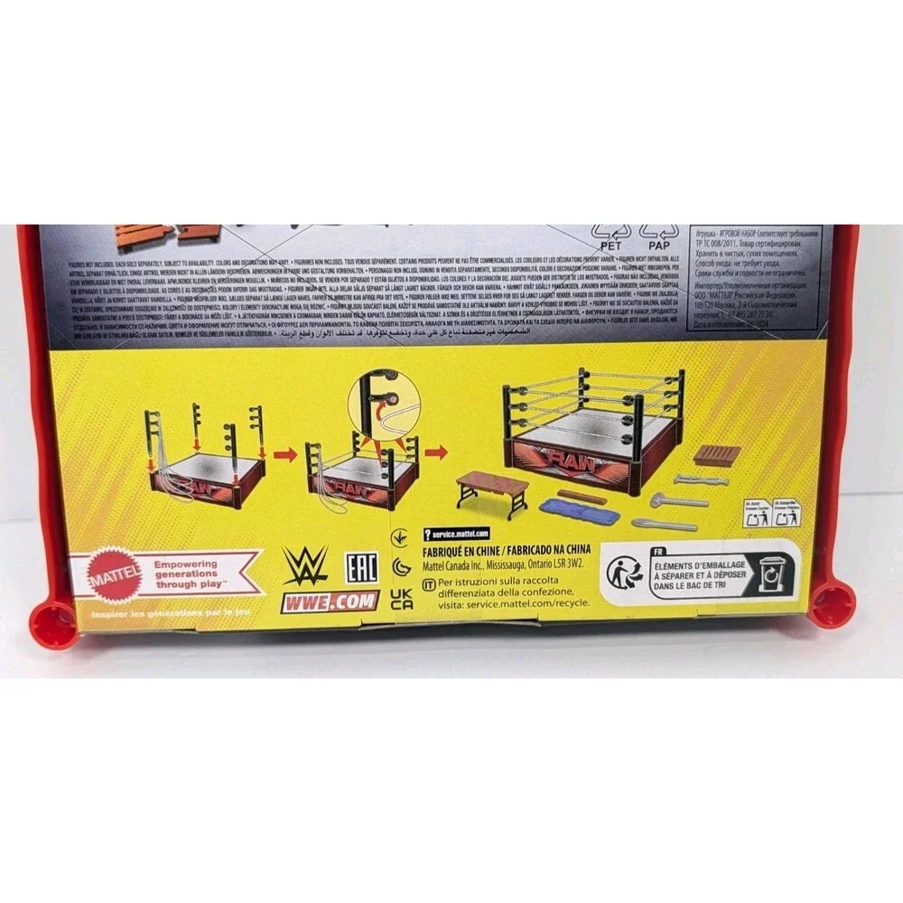 Mattel WWE Knuckle Crunchers Rebound Ring Playset & Seth Rollins Figure RARE ๐ฅ - Picture 7 of 12